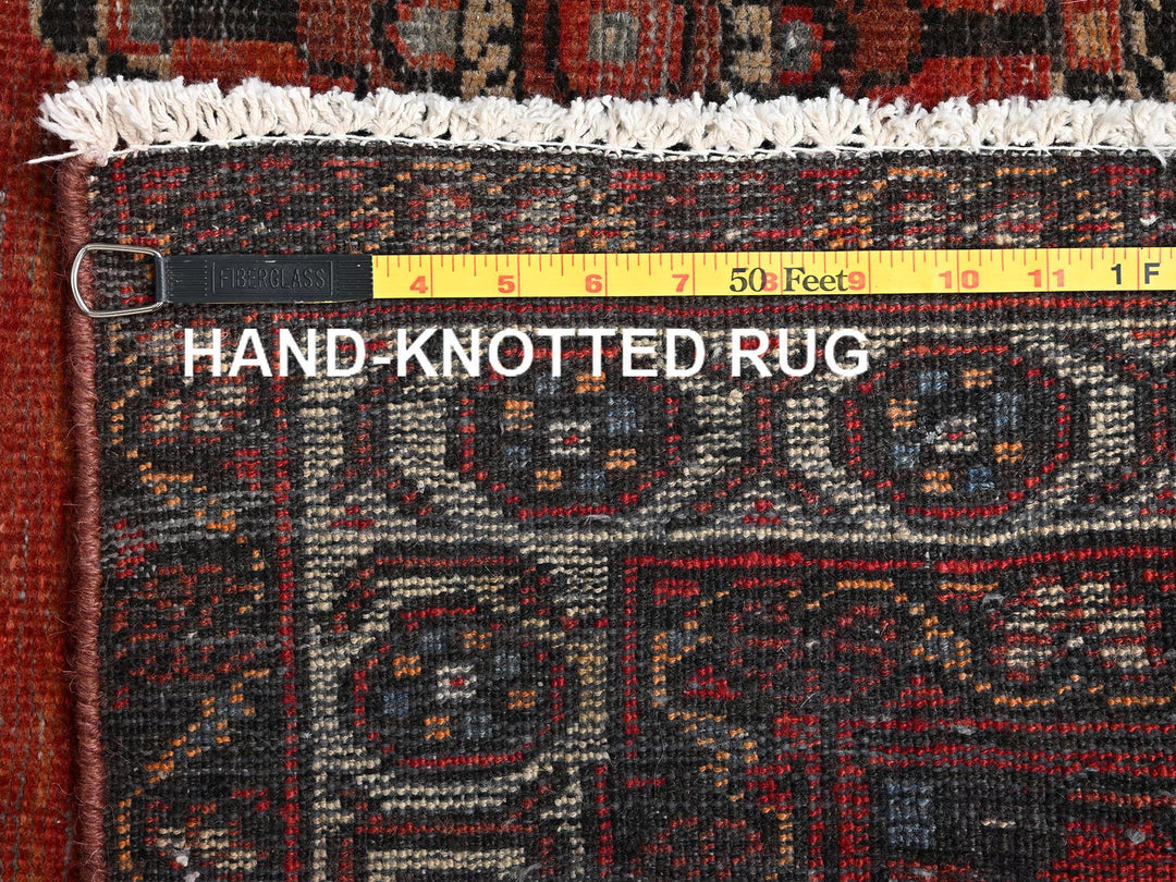 3'11" x 6'4" Vintage Hand Knotted Orange Wool Rectangle Oriental Rug - MOA1021537