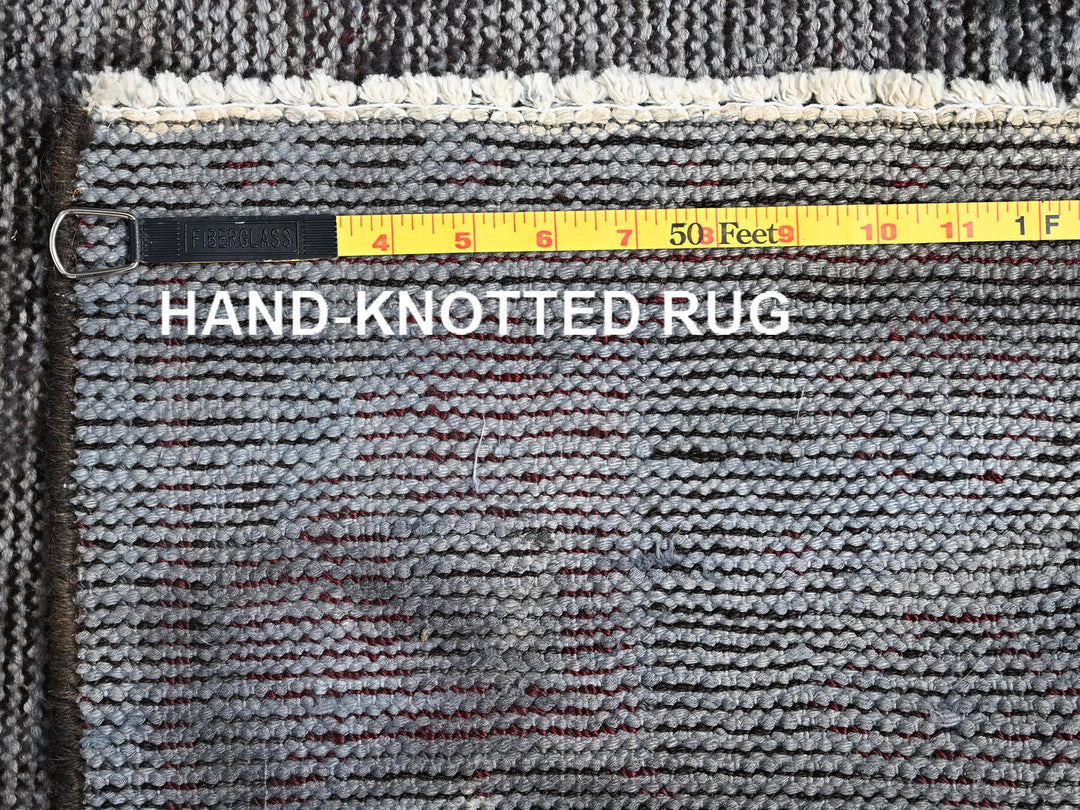 2'10" x 5'7" Vintage Hand Knotted Overdyed Wool Rectangle Oriental Rug - MOA1021538