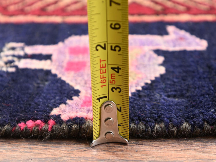 2'5" x 8'10" Vintage Hand Knotted Black Wool Runner Oriental Rug - MOA1021547