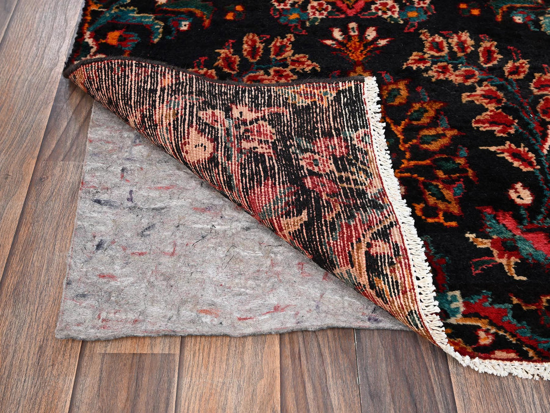 2'7" x 8'1" Vintage Hand Knotted Brown Wool Runner Oriental Rug - MOA1021548