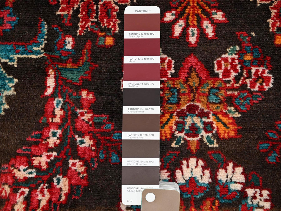 2'7" x 8'1" Vintage Hand Knotted Brown Wool Runner Oriental Rug - MOA1021548