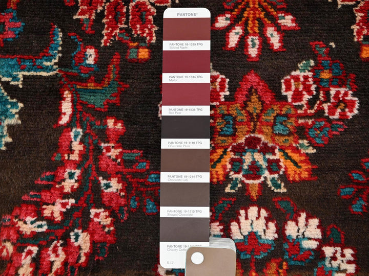 2'7" x 8'1" Vintage Hand Knotted Brown Wool Runner Oriental Rug - MOA1021548