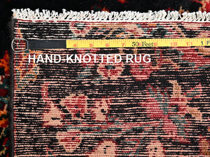 2'7" x 8'1" Vintage Hand Knotted Brown Wool Runner Oriental Rug - MOA1021548