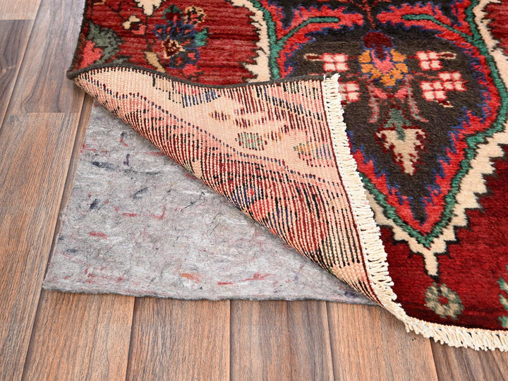 2'9" x 8'11" Vintage Hand Knotted Brown Wool Runner Oriental Rug - MOA1021549