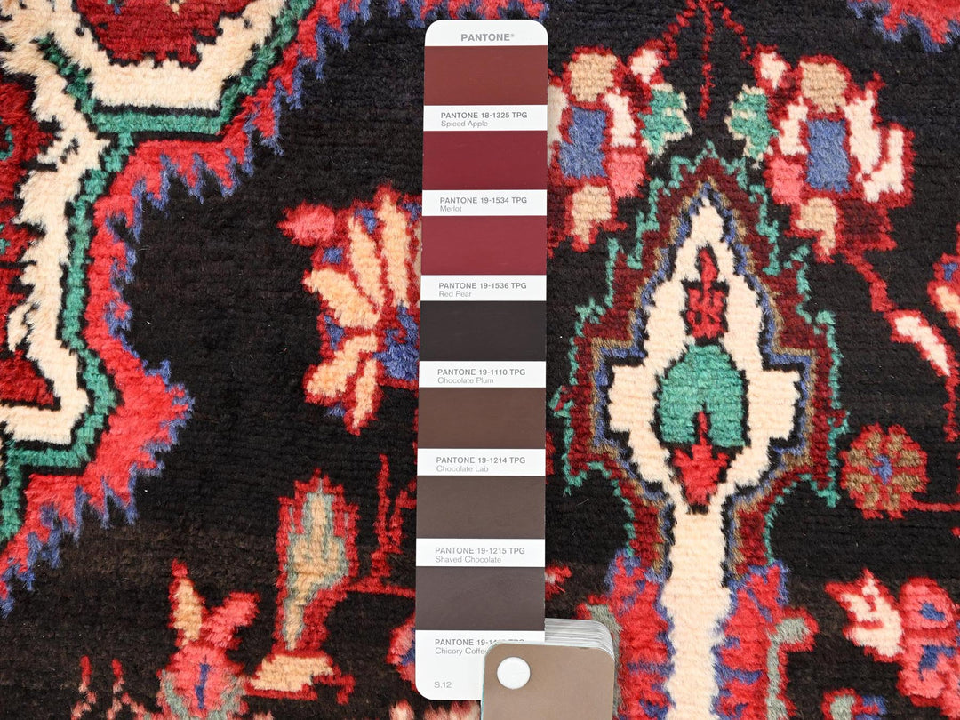 2'9" x 8'11" Vintage Hand Knotted Brown Wool Runner Oriental Rug - MOA1021549