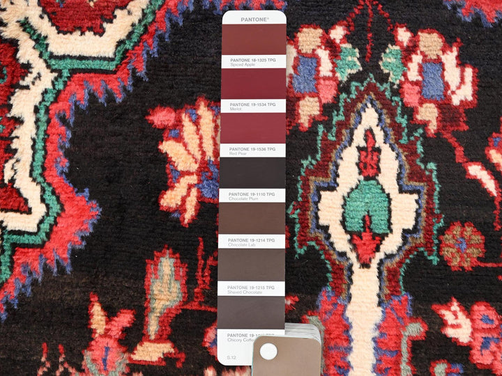 2'9" x 8'11" Vintage Hand Knotted Brown Wool Runner Oriental Rug - MOA1021549