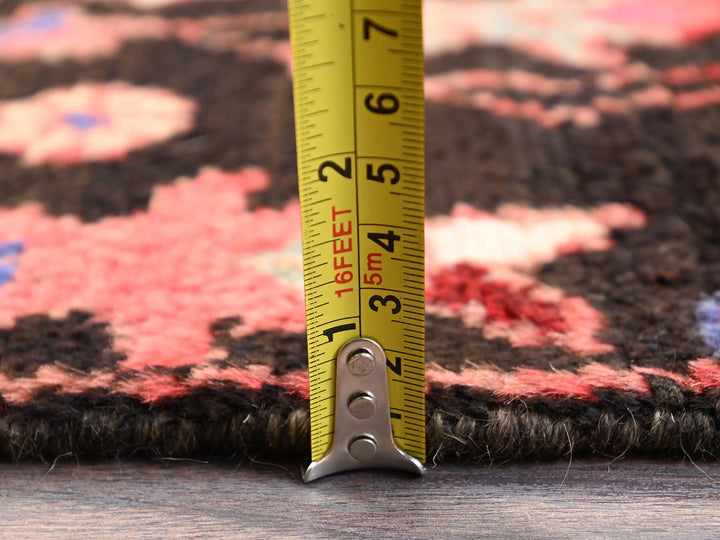 2'9" x 8'11" Vintage Hand Knotted Brown Wool Runner Oriental Rug - MOA1021549