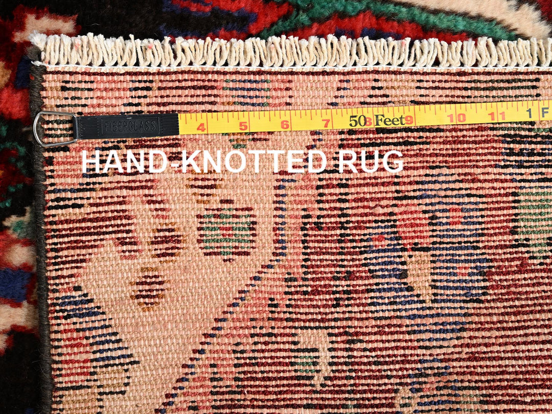 2'9" x 8'11" Vintage Hand Knotted Brown Wool Runner Oriental Rug - MOA1021549