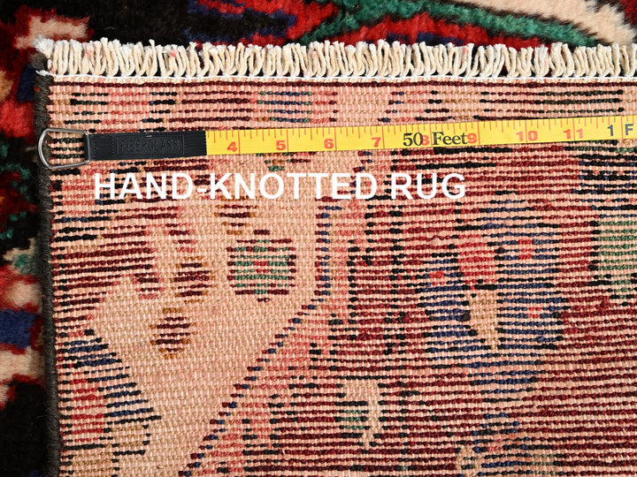 2'9" x 8'11" Vintage Hand Knotted Brown Wool Runner Oriental Rug - MOA1021549