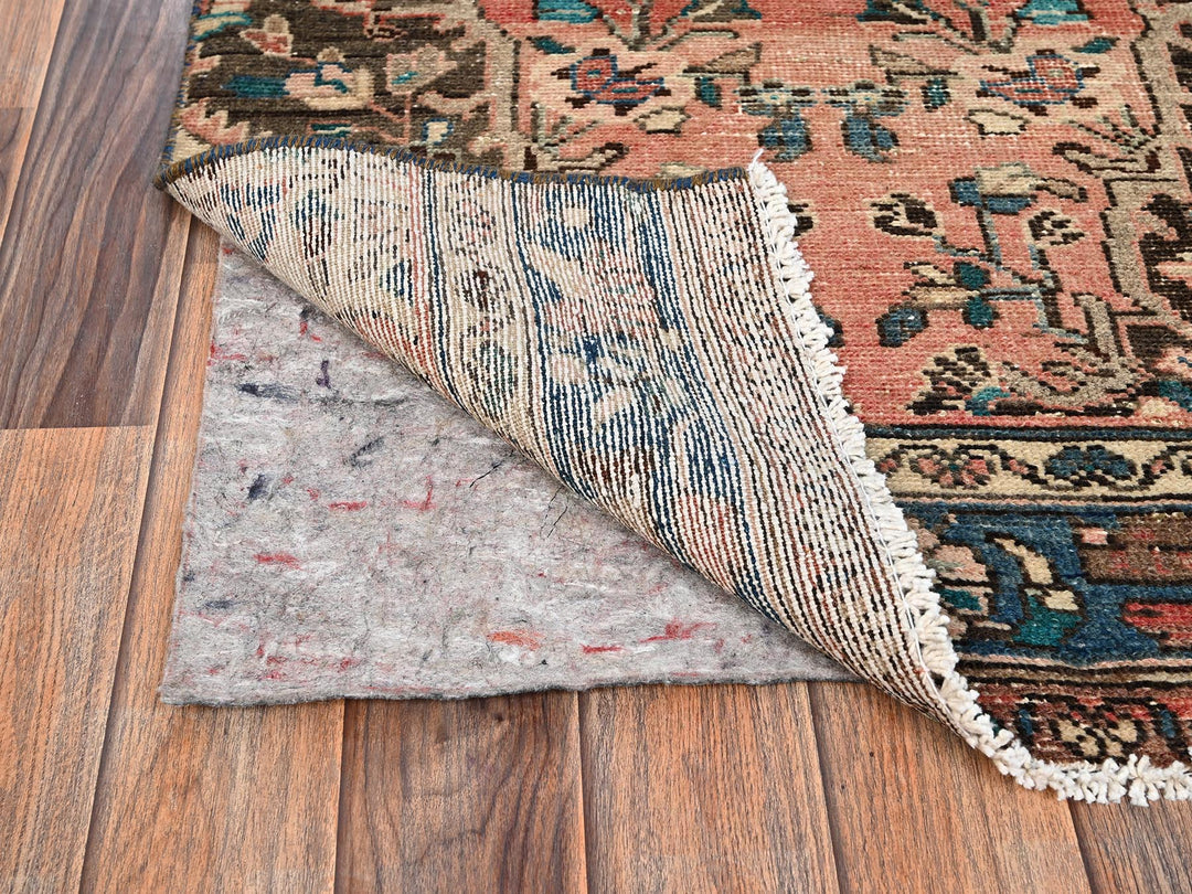 2'6" x 10'3" Vintage Hand Knotted Pink Wool Runner Oriental Rug - MOA1021554
