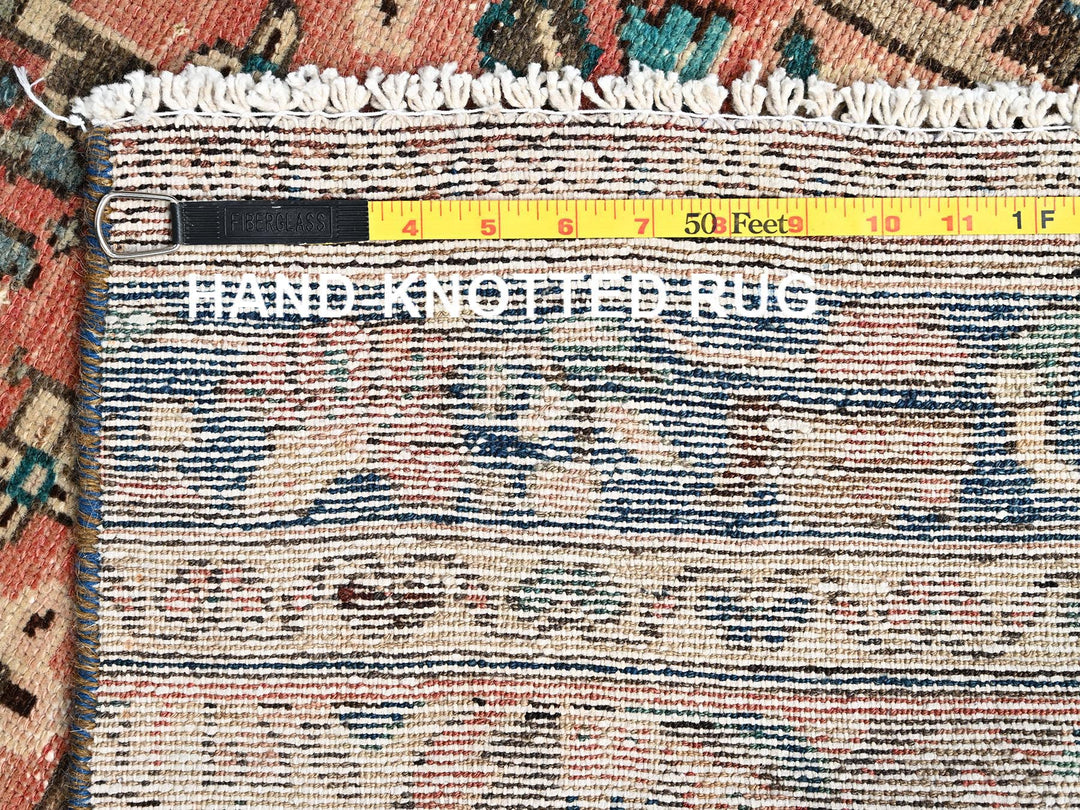 2'6" x 10'3" Vintage Hand Knotted Pink Wool Runner Oriental Rug - MOA1021554