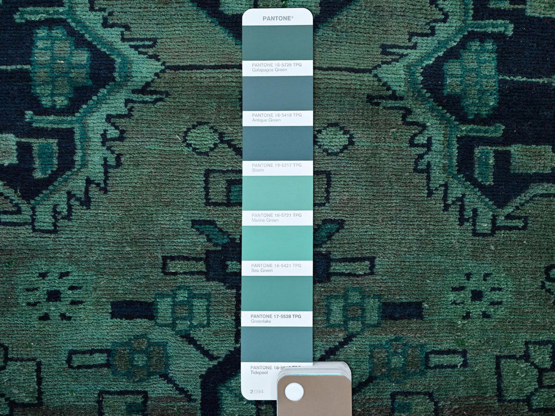 2'7" x 9'10" Vintage Hand Knotted Overdyed Wool Runner Oriental Rug - MOA1021558