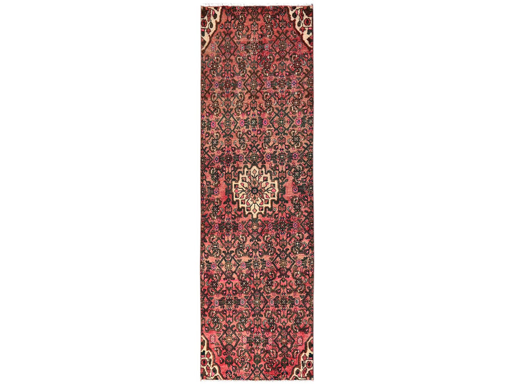 2'7" x 8'6" Vintage Hand Knotted Pink Wool Runner Oriental Rug - MOA1021559