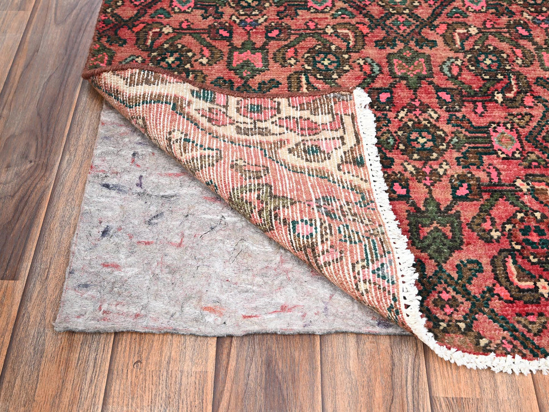 2'7" x 8'6" Vintage Hand Knotted Pink Wool Runner Oriental Rug - MOA1021559