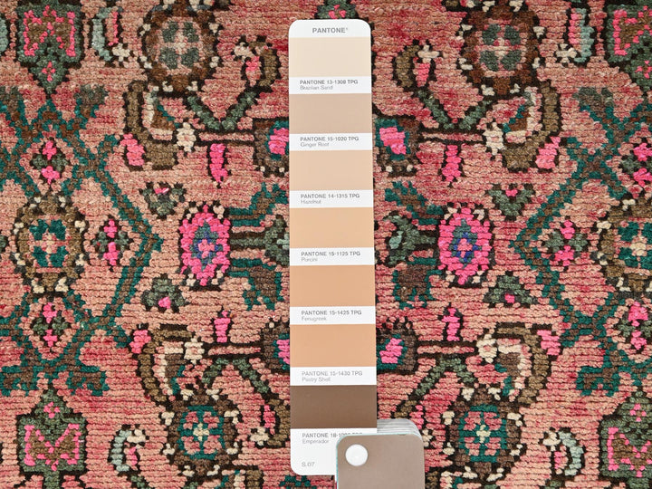 2'7" x 8'6" Vintage Hand Knotted Pink Wool Runner Oriental Rug - MOA1021559