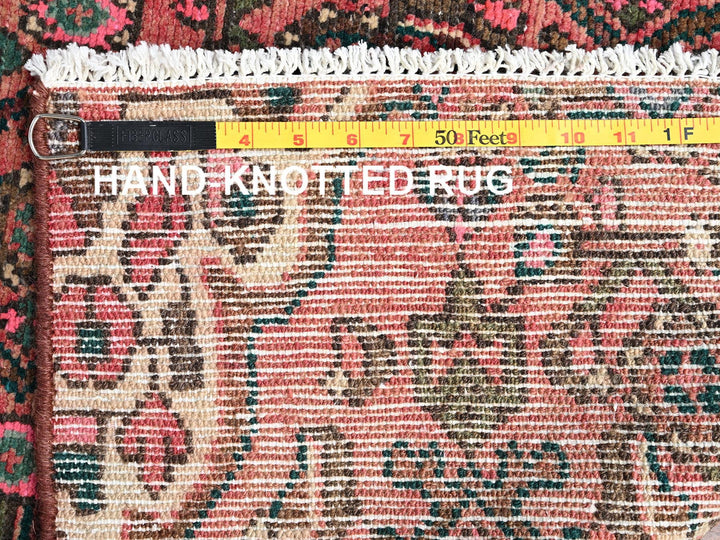 2'7" x 8'6" Vintage Hand Knotted Pink Wool Runner Oriental Rug - MOA1021559