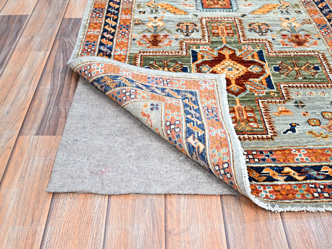 2'8" x 9'8" New Hand Knotted Grey Wool Runner Oriental Rug - MOA102155