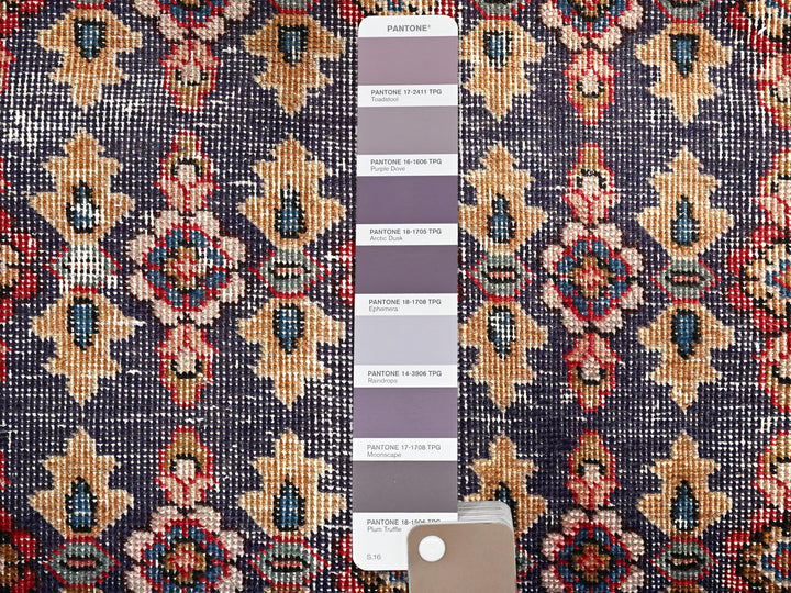 2'1" x 6'9" Vintage Hand Knotted Purple Wool Runner Oriental Rug - MOA1021563