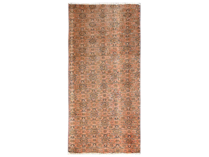 1'10" x 4'4" Vintage Hand Knotted Pink Wool Rectangle Oriental Rug - MOA1021564