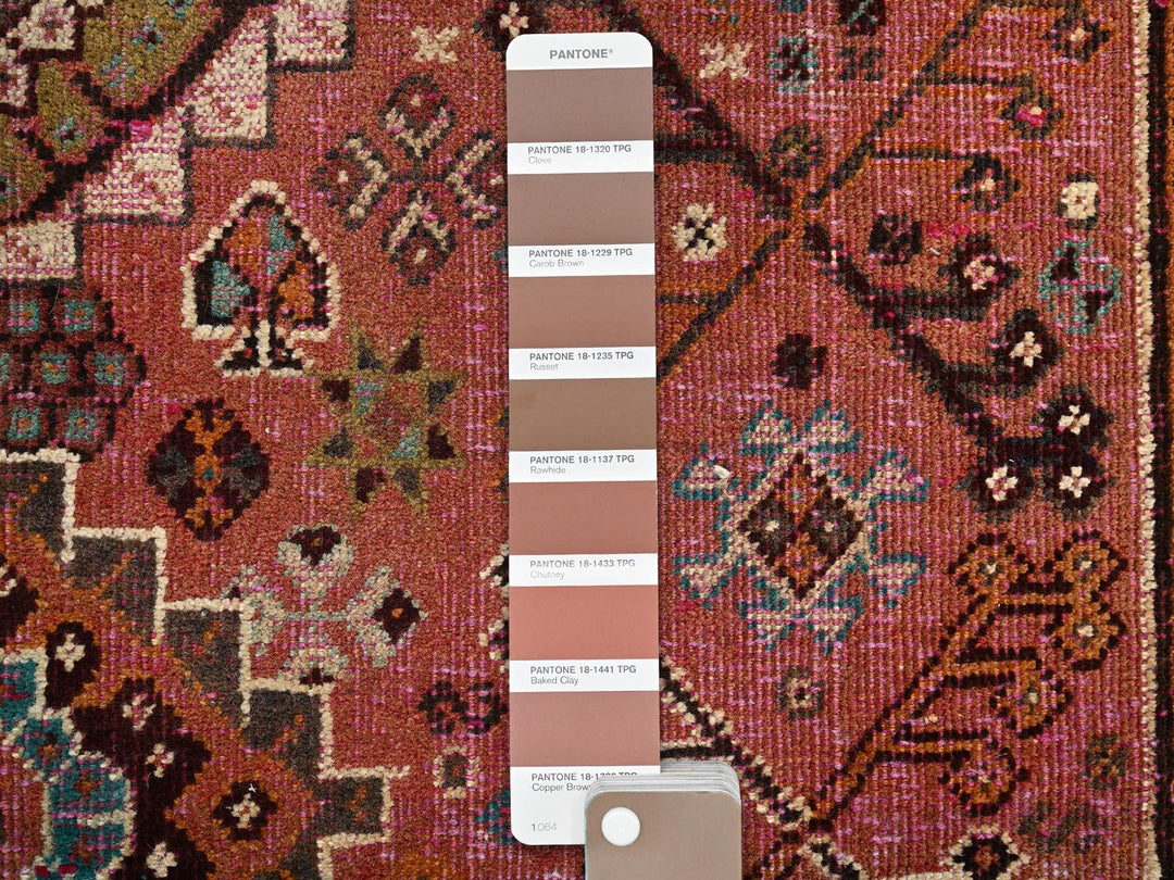 5'3" x 8'0" Vintage Hand Knotted Pink Wool Rectangle Oriental Rug - MOA1021572
