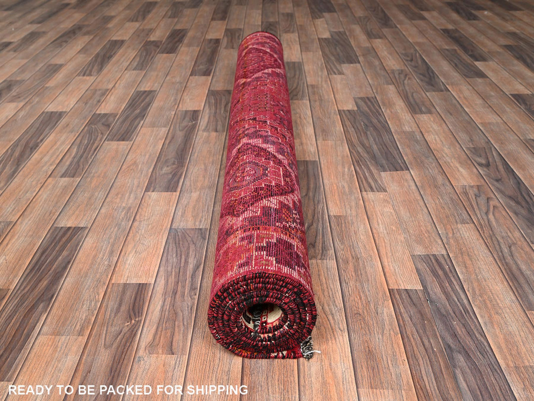 5'3" x 8'0" Vintage Hand Knotted Pink Wool Rectangle Oriental Rug - MOA1021572