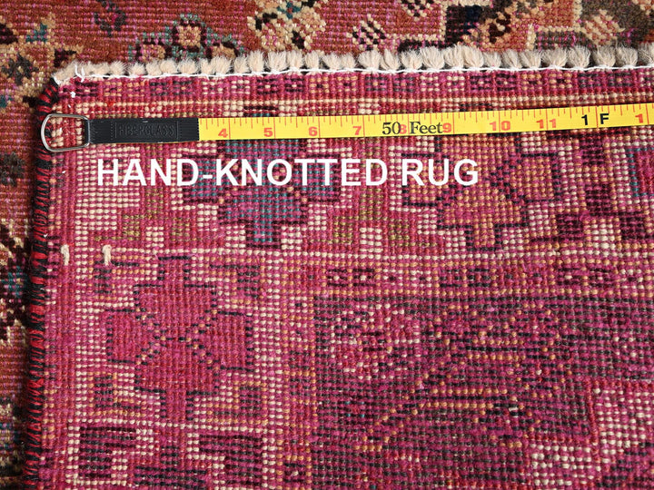 5'3" x 8'0" Vintage Hand Knotted Pink Wool Rectangle Oriental Rug - MOA1021572