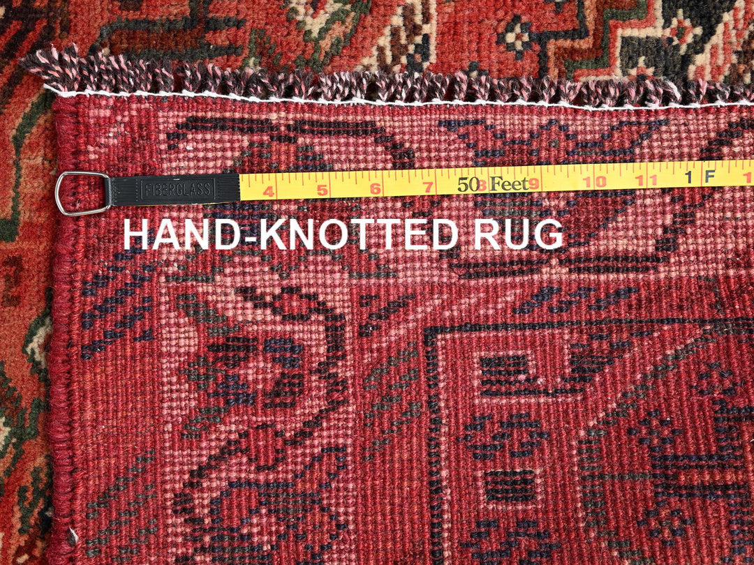 5'7" x 7'6" Vintage Hand Knotted Red Wool Rectangle Oriental Rug - MOA1021573