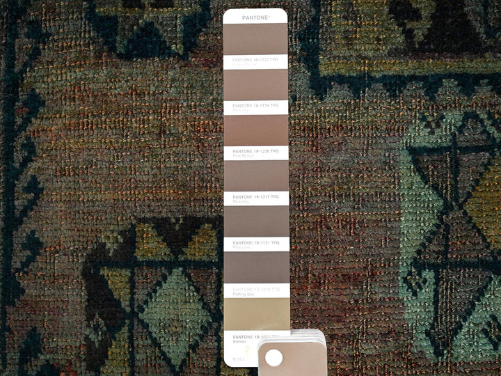 5'6" x 7'4" Vintage Hand Knotted Overdyed Wool Rectangle Oriental Rug - MOA1021574