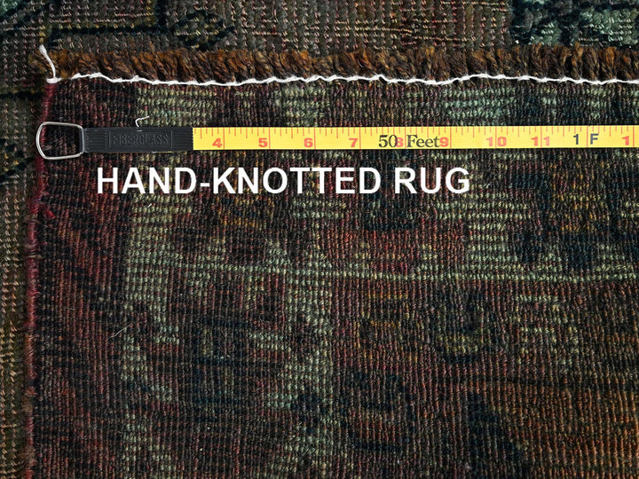 5'6" x 7'4" Vintage Hand Knotted Overdyed Wool Rectangle Oriental Rug - MOA1021574