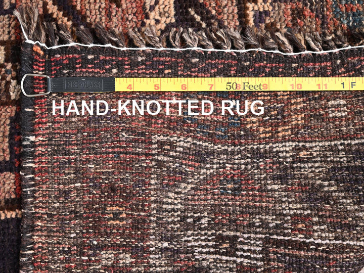 5'7" x 6'5" Vintage Hand Knotted Brown Wool Rectangle Oriental Rug - MOA1021583