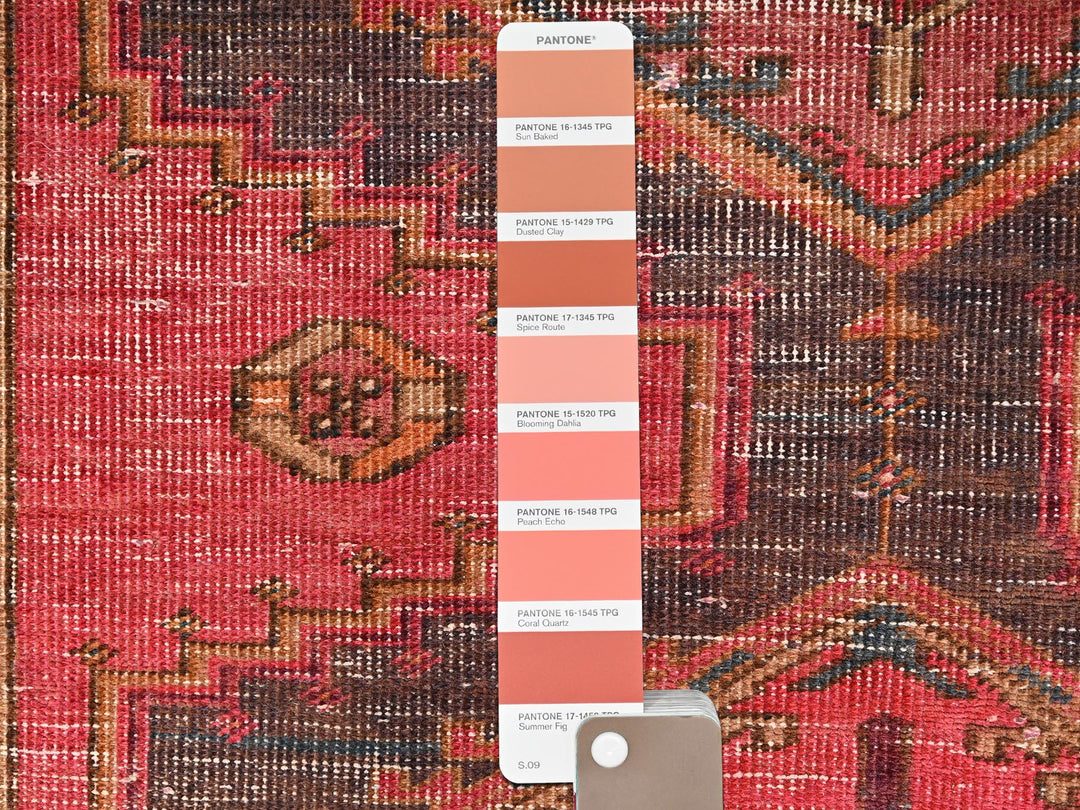 2'8" x 13'6" Vintage Hand Knotted Pink Wool Runner Oriental Rug - MOA1021586