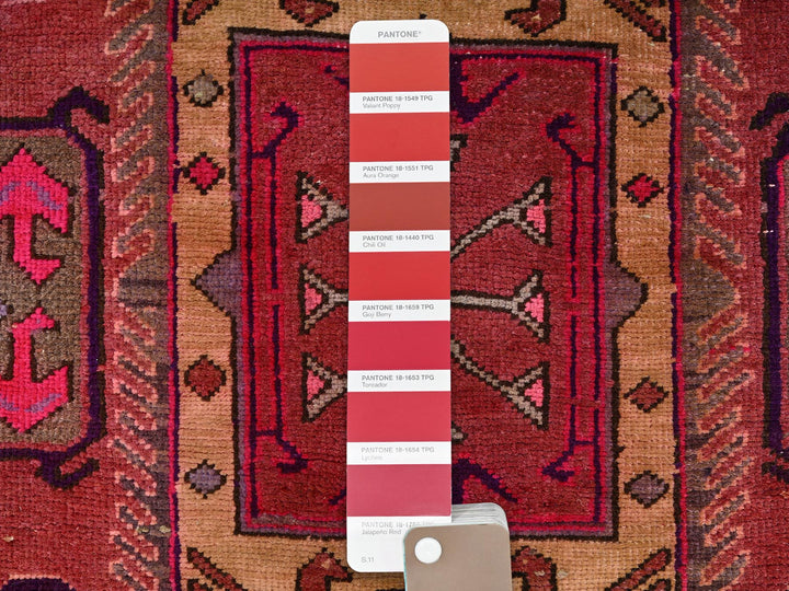 2'8" x 9'2" Vintage Hand Knotted Pink Wool Runner Oriental Rug - MOA1021587
