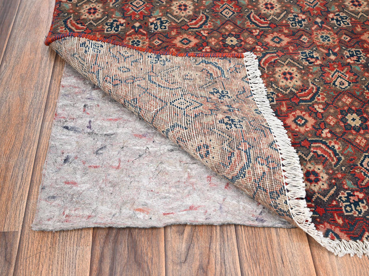 2'4" x 8'1" Vintage Hand Knotted Brown Wool Runner Oriental Rug - MOA1021589
