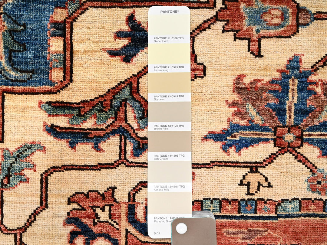 9'1" x 11'7" New Hand Knotted Red Wool Rectangle Oriental Rug - MOA1021591