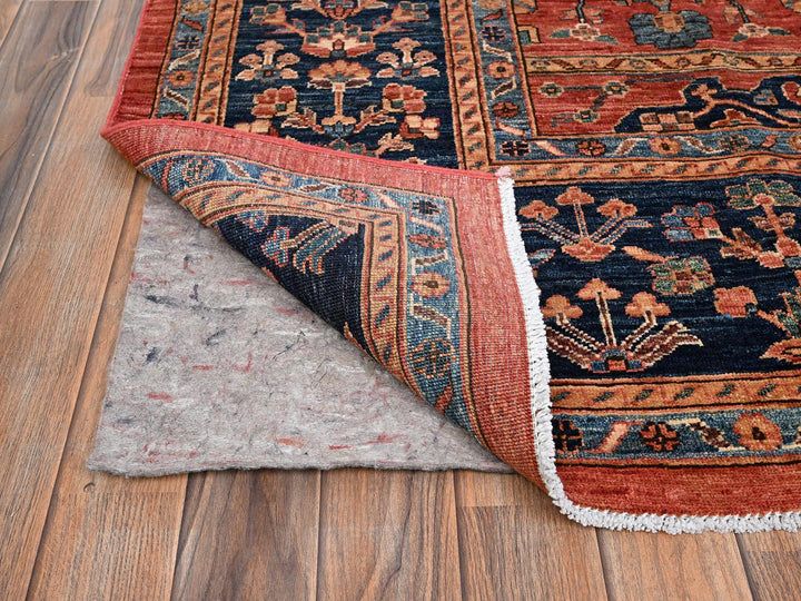 8'11" x 11'6" New Hand Knotted Red Wool Rectangle Oriental Rug - MOA1021592