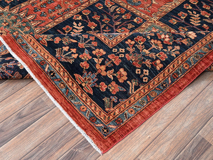 8'11" x 11'6" New Hand Knotted Red Wool Rectangle Oriental Rug - MOA1021592