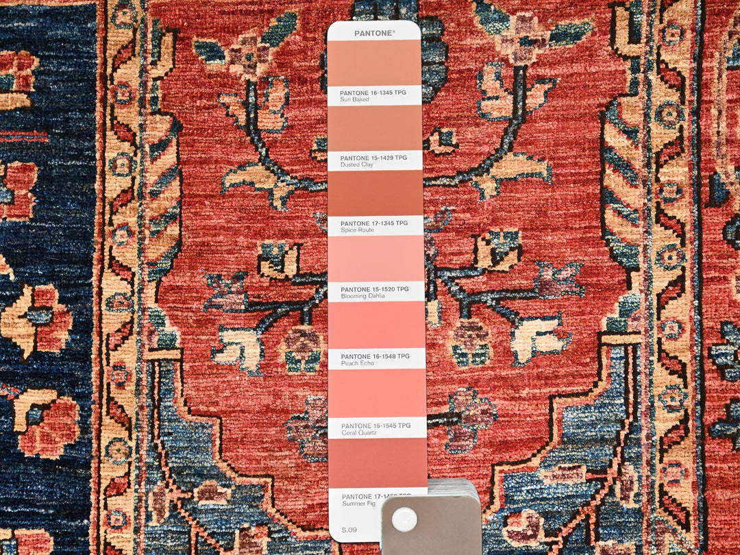 8'11" x 11'6" New Hand Knotted Red Wool Rectangle Oriental Rug - MOA1021592