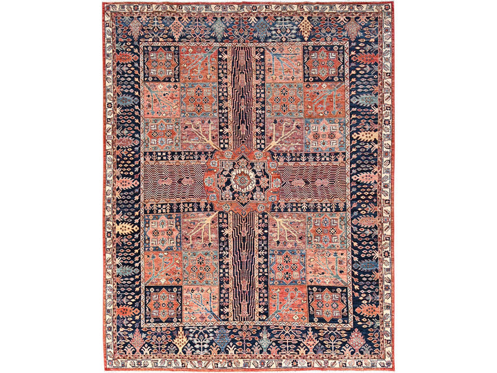 8'0" x 10'2" New Hand Knotted Orange Wool Rectangle Oriental Rug - MOA1021596