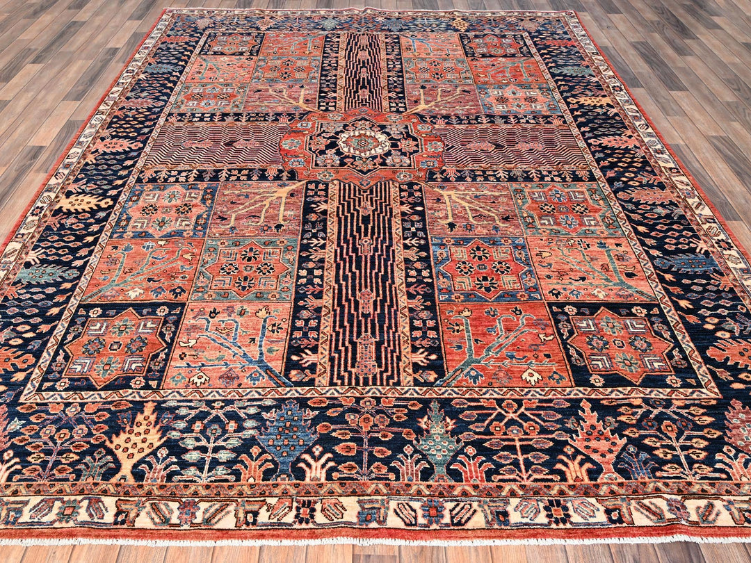 8'0" x 10'2" New Hand Knotted Orange Wool Rectangle Oriental Rug - MOA1021596