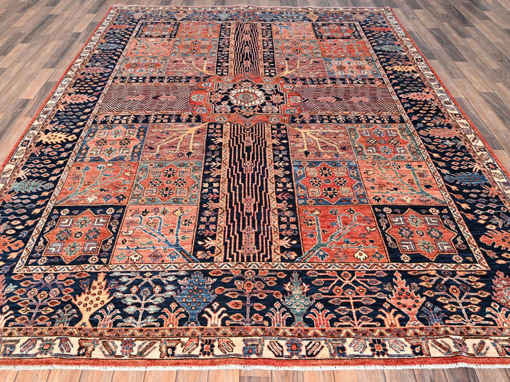 8'0" x 10'2" New Hand Knotted Orange Wool Rectangle Oriental Rug - MOA1021596