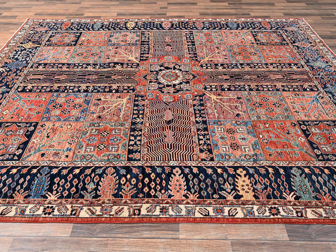 8'0" x 10'2" New Hand Knotted Orange Wool Rectangle Oriental Rug - MOA1021596