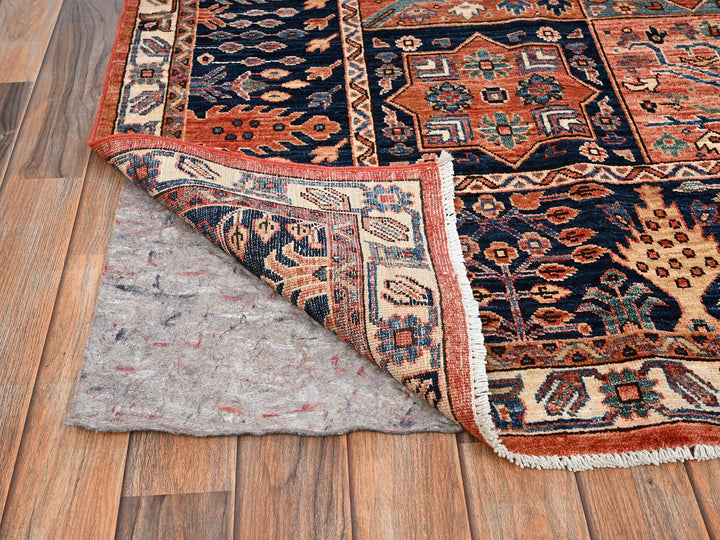 8'0" x 10'2" New Hand Knotted Orange Wool Rectangle Oriental Rug - MOA1021596