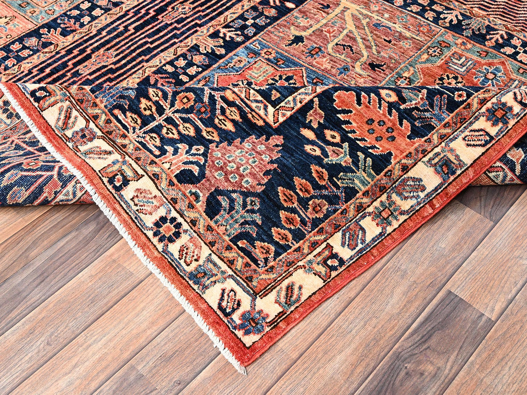 8'0" x 10'2" New Hand Knotted Orange Wool Rectangle Oriental Rug - MOA1021596