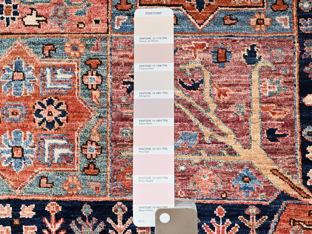 8'0" x 10'2" New Hand Knotted Orange Wool Rectangle Oriental Rug - MOA1021596