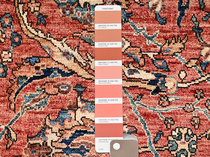 8'0" x 10'6" New Hand Knotted Orange Wool Rectangle Oriental Rug - MOA1021597