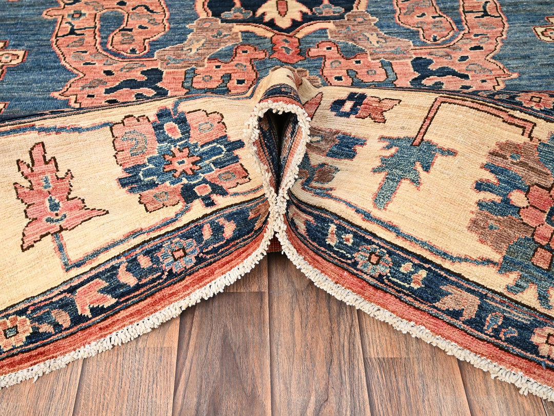 8'2" x 9'5" New Hand Knotted Red Wool Rectangle Oriental Rug - MOA1021598