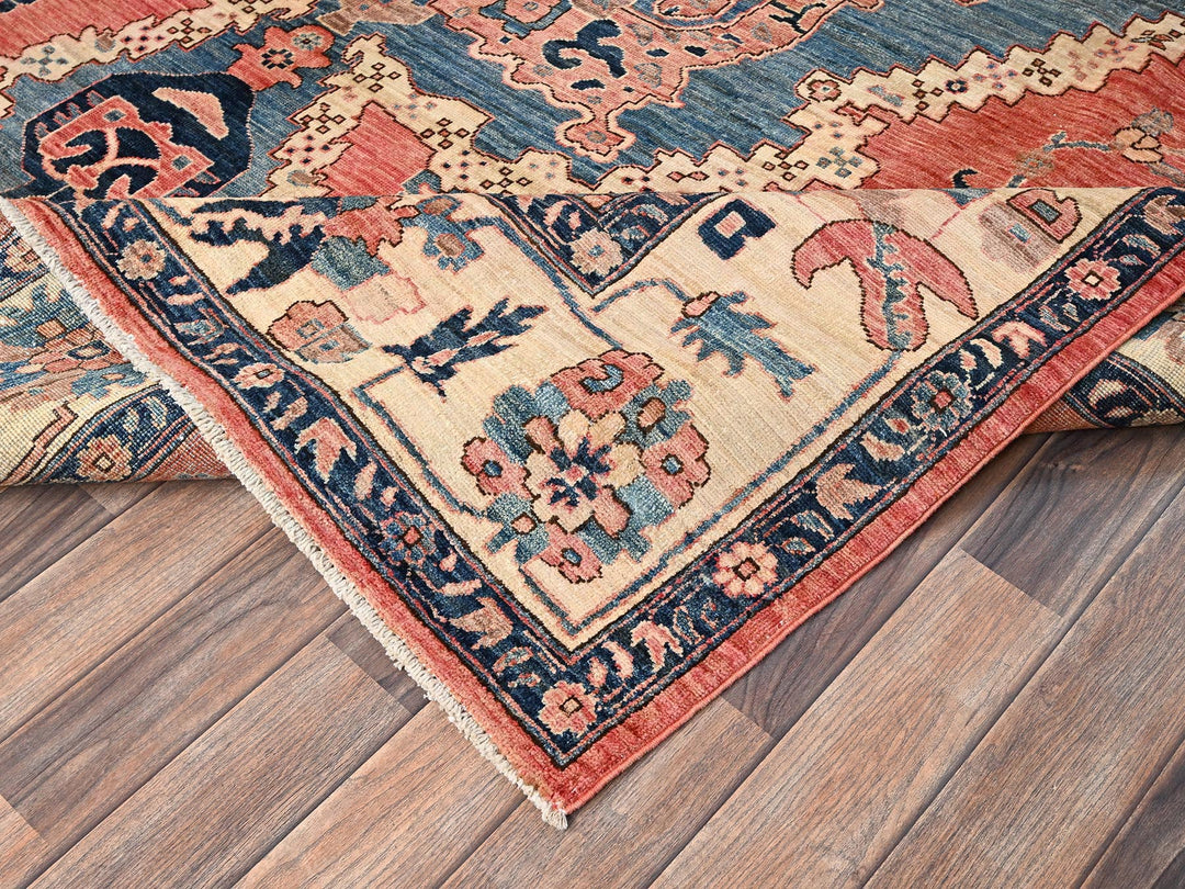 8'2" x 9'5" New Hand Knotted Red Wool Rectangle Oriental Rug - MOA1021598