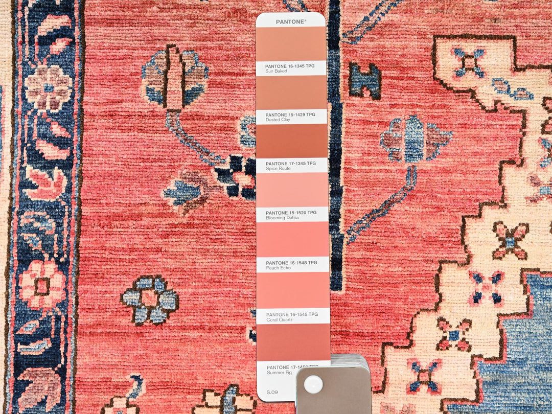 8'2" x 9'5" New Hand Knotted Red Wool Rectangle Oriental Rug - MOA1021598