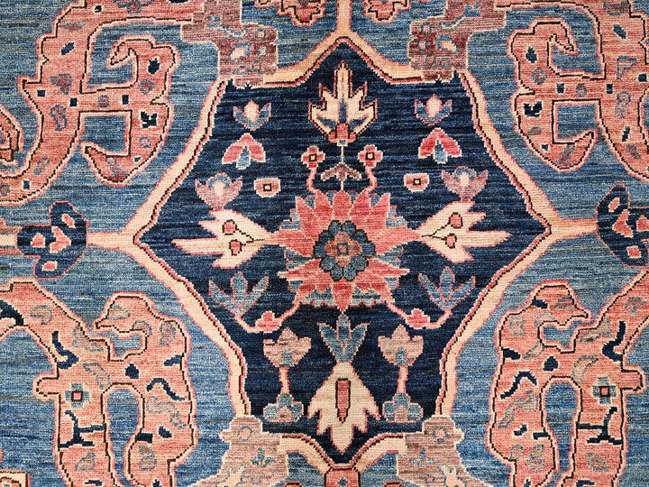 8'2" x 9'5" New Hand Knotted Red Wool Rectangle Oriental Rug - MOA1021598