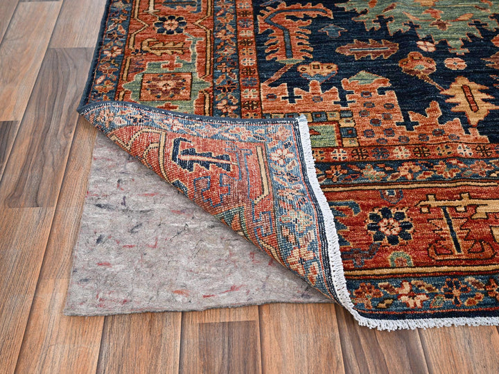 8'4" x 10'2" New Hand Knotted Blue Wool Rectangle Oriental Rug - MOA1021607